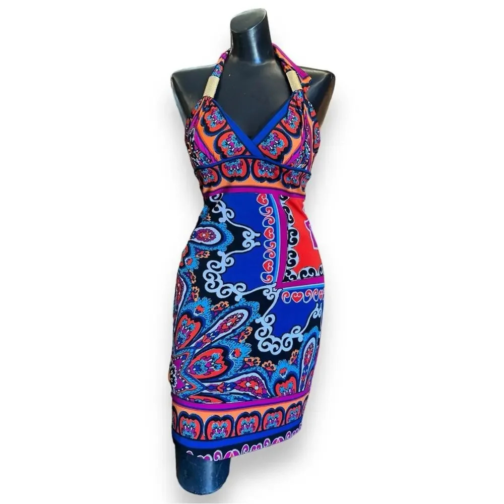 Cache Multicolor Abstract Boho Dress - image 3